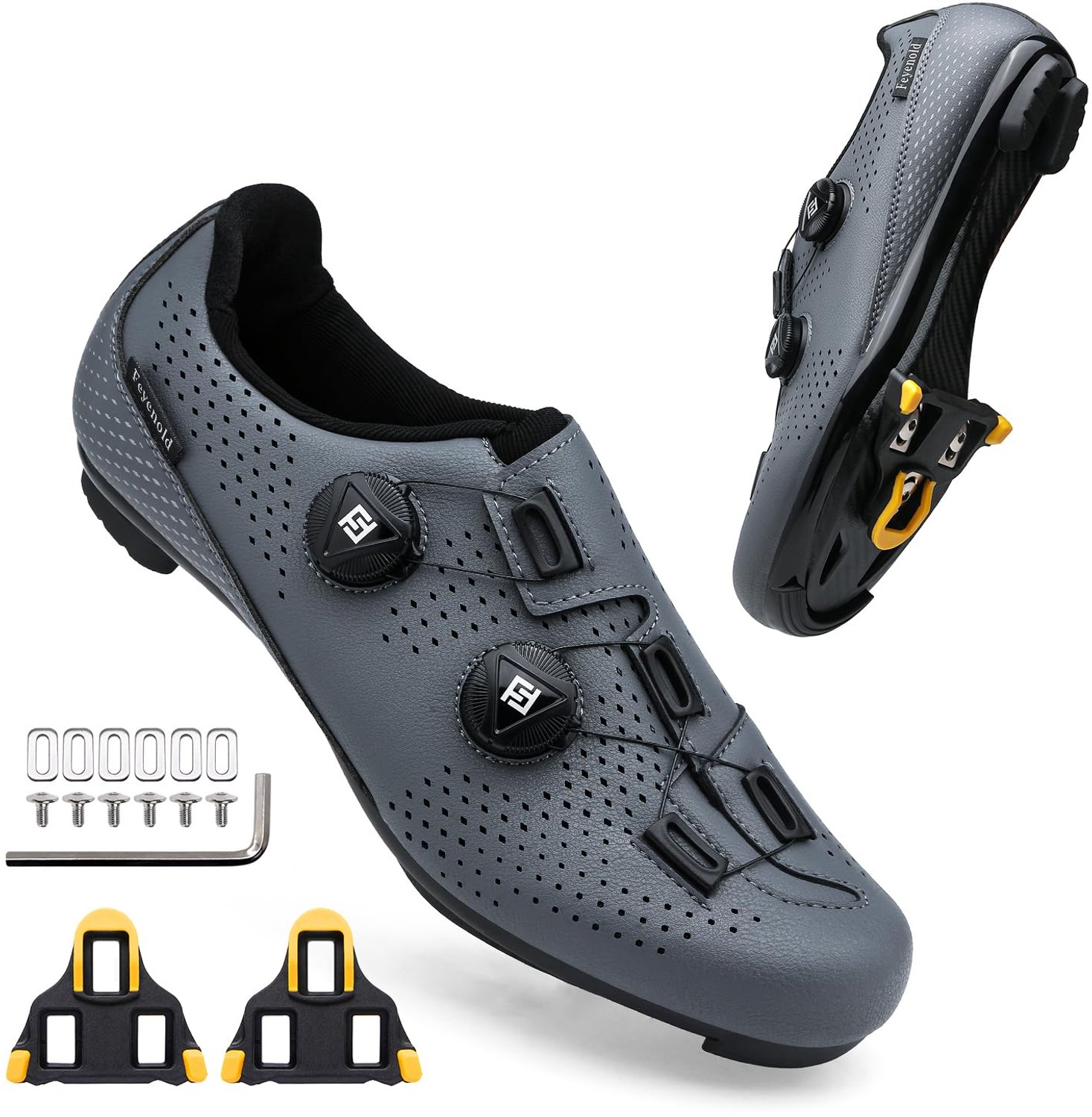 Feyenold Heren fietsschoenen dames wielerschoenen compatibel met SPD-SL pedaal & compatibele installatie SPD/Look KEO - ShopVlot