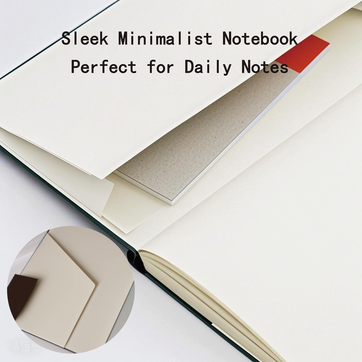 TUNJILOOL A6 Notebook, 3Pack Journal Leather Hardcover 192 Pages Thick Paper with 80GSM Blanks/Dotted/Grid, with Elastic Band & Inner Pocket for Writi