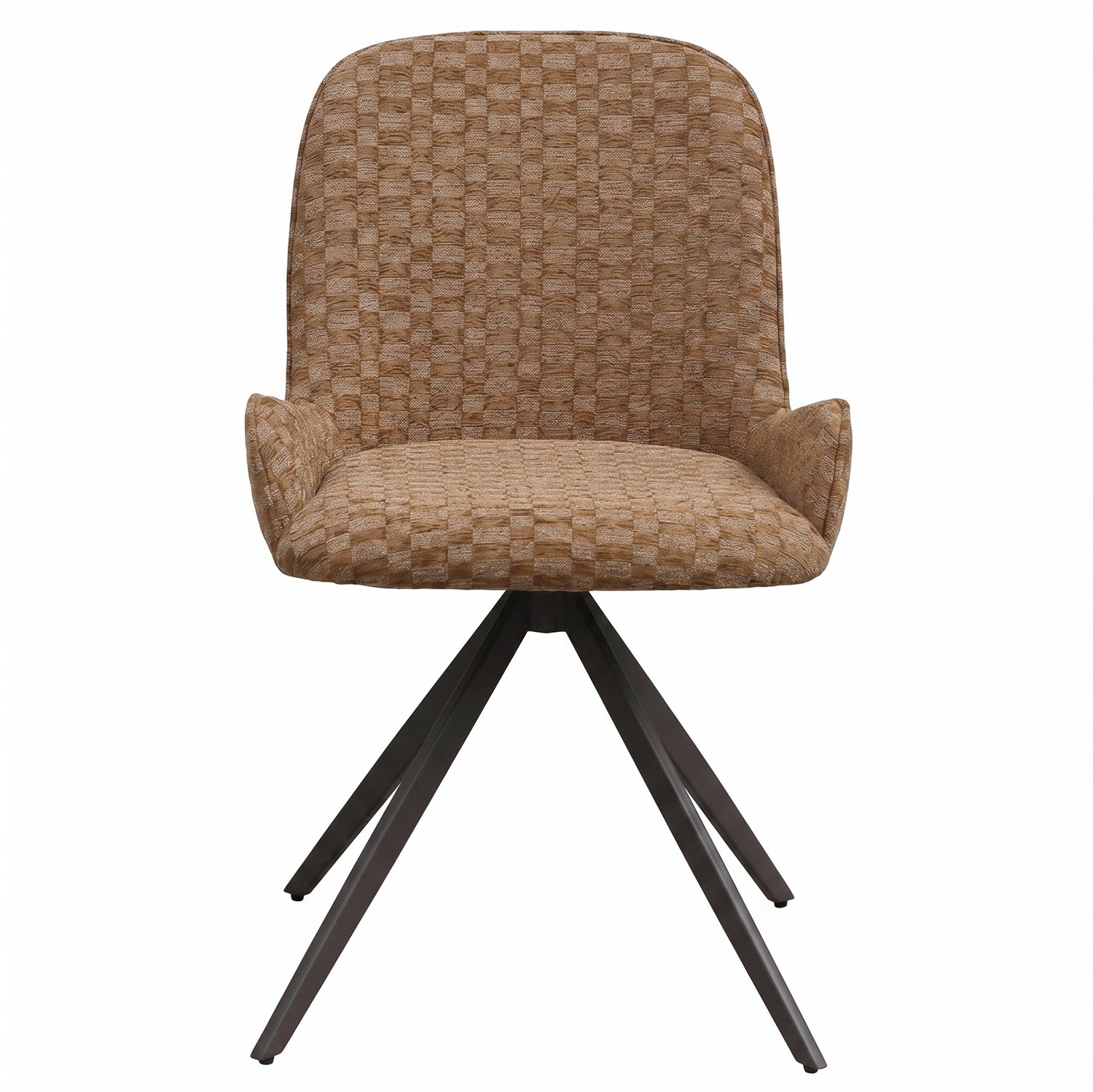 PTMD Leander Dining Chair Blocked Brown Bruin