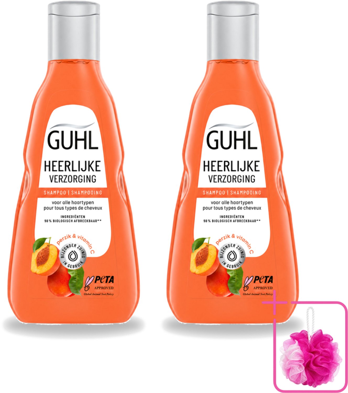 2 x Guhl - Shampoo - Heerlijke Verzorging - 250 ml - Bulkverpakking - Haarverzorging - Douchemop - Shampoo