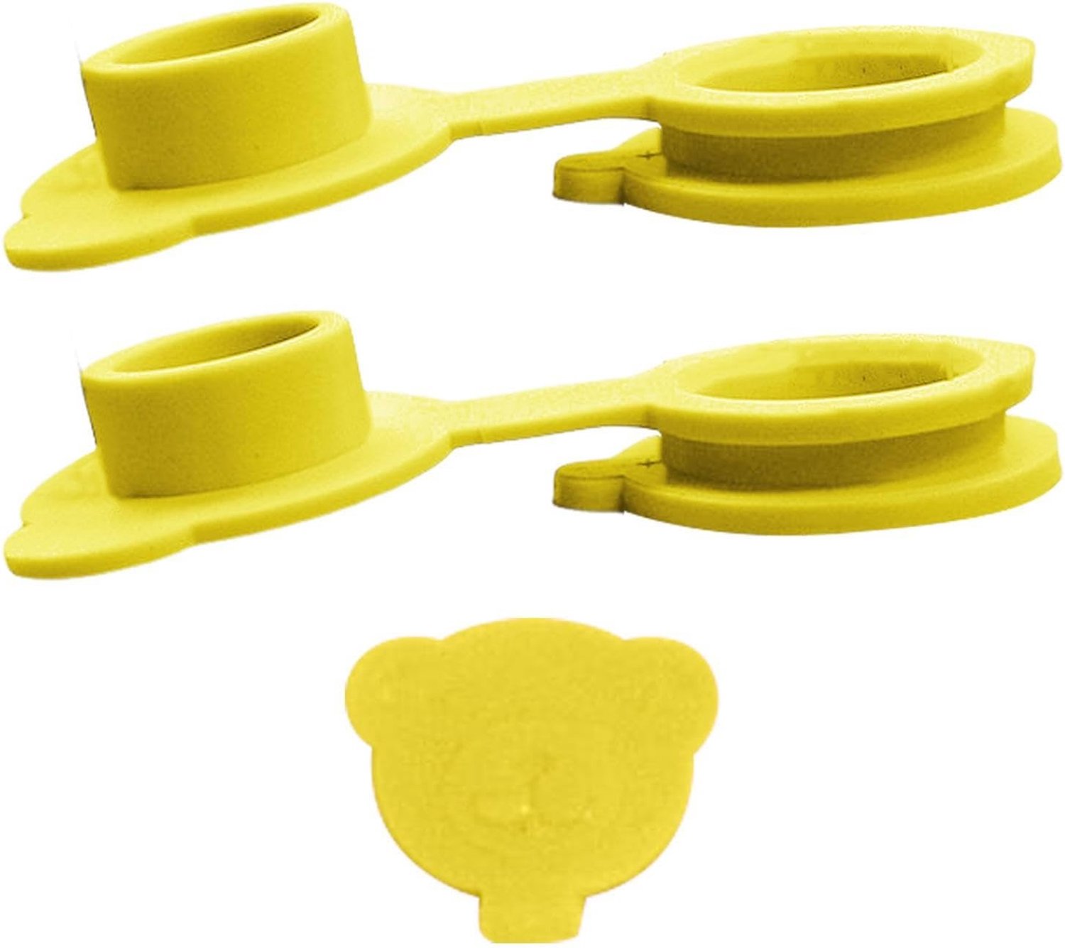 Afvoerplug Badkamerbad - 2 x berenvormige badkuipstop, lekvrije gootsteenplug voor kinderen, jongens, meisjes, kinderen, vervanging van badkameraccessoires