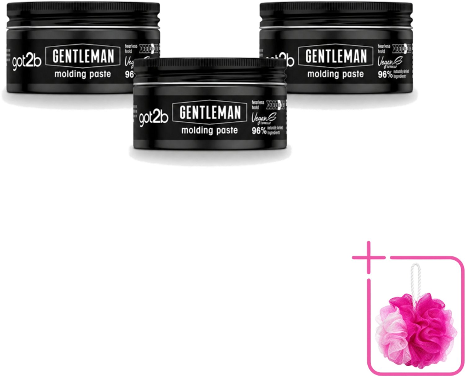 3 x Got2B - Molding Paste - Gentleman - 100 ml - Bulkverpakking - Haarmodel - Douchemop - Stijlvolle look