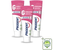 Prodent 3 x – Tandpasta – Gevoeligheid – Pro-Zinc Technologie – 75 ml - Grootverpakking - Gevoelige Tanden - Gevoelig Tandvlees - Pro-Zinc - Antibacteriële Werking - Mondverzorging