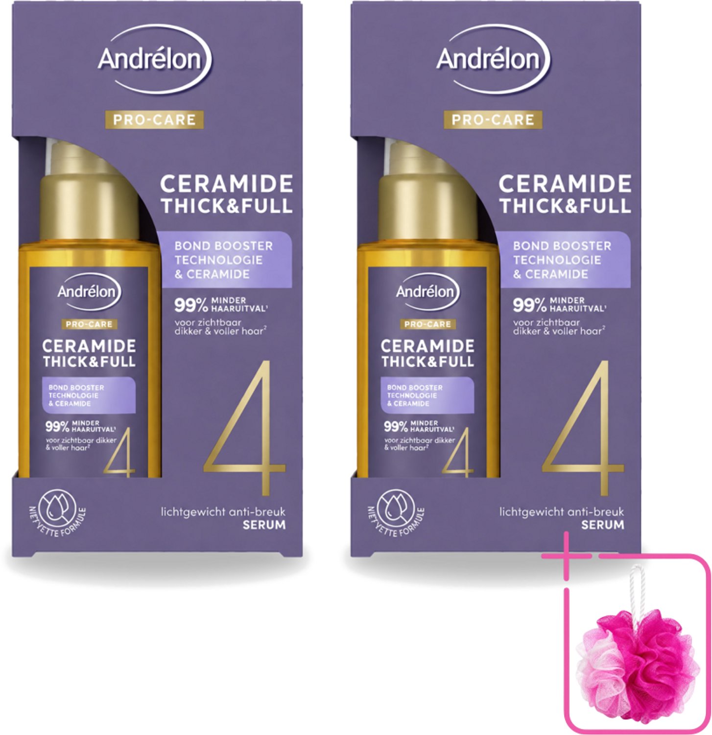 2 x Andrélon – Serum – Pro Care – 50 ml - Bulkverpakking - Fijn haar verzorging - Douchemop - Dun haar verzorging
