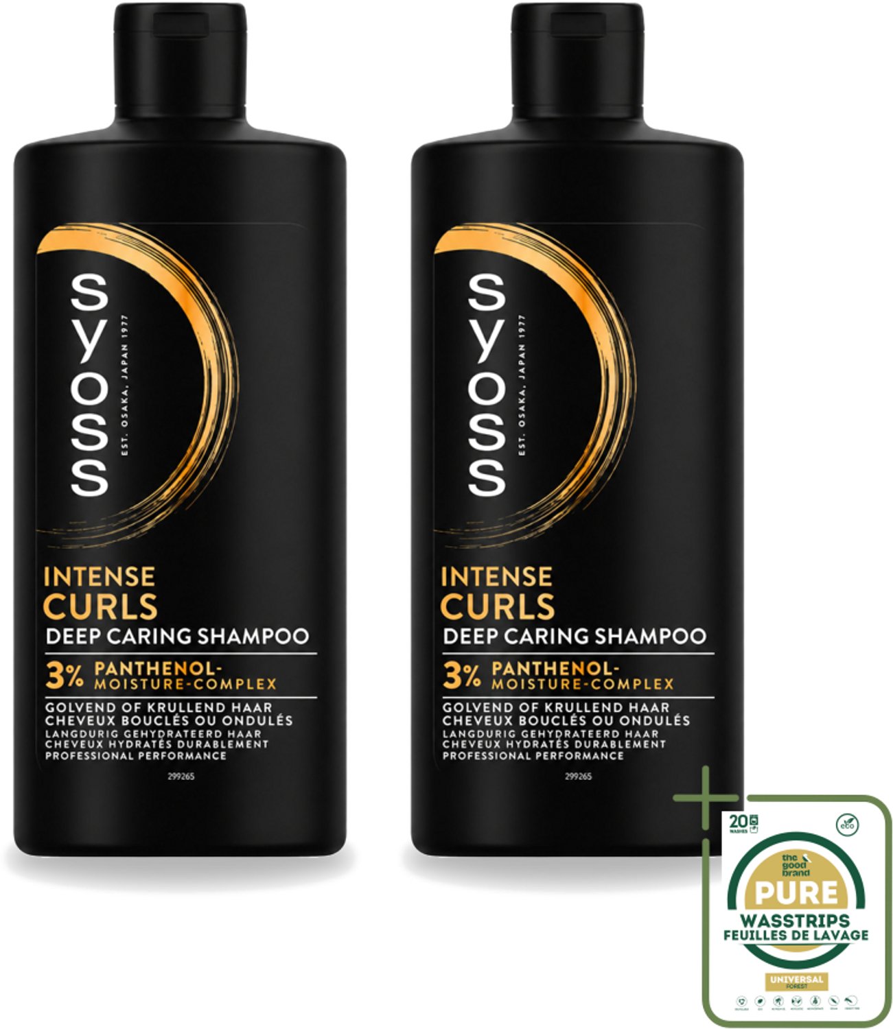 2 x SYOSS - Curls Intense - Shampoo - Langdurige Styling - 440ml - Wasstrips - Krullen Verzorging - Krulhaar Shampoo - Krulhaar Hyderatatie - Krulhaar Pluisvermindering - Krulhaar Styling