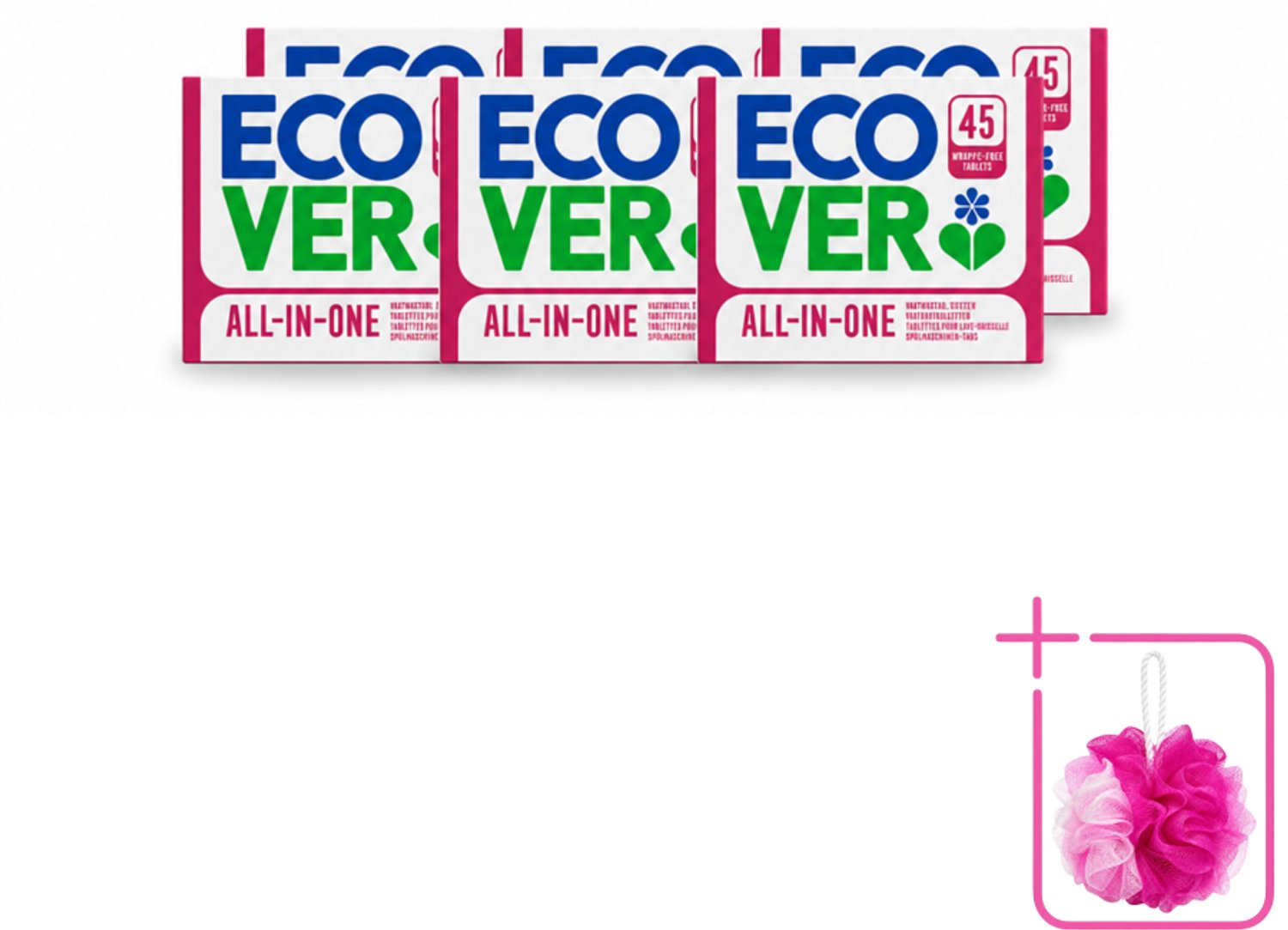 6 x Ecover - Vaatwastabletten All-in-One - Lemon & Mandarin - 45 Tabs - Bulkverpakking - Vaatwasmiddel - Vaatwastablet