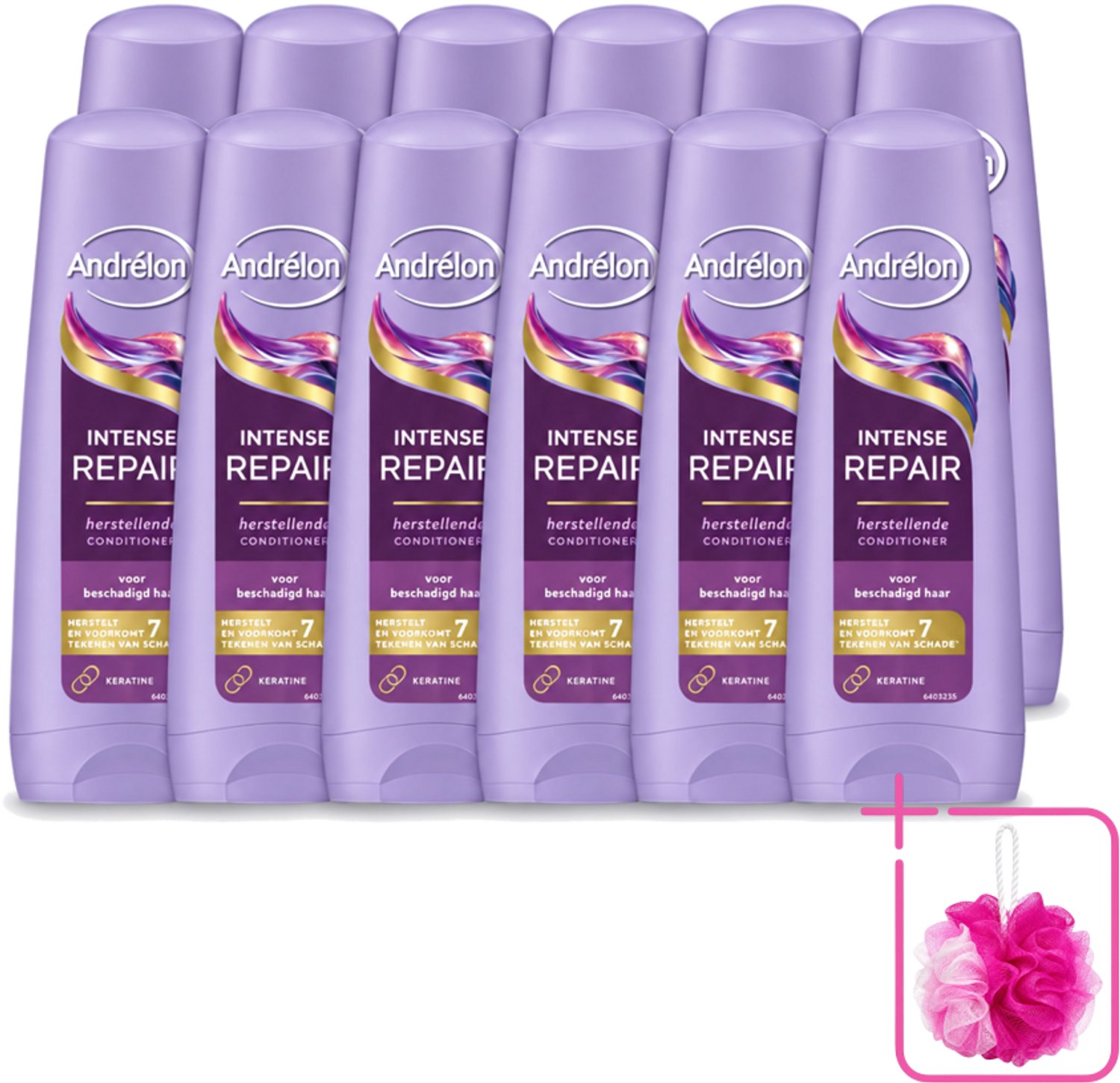 12 x Andrélon – Conditioner – Intense Repair – 200 ml - Bulkverpakking - Haar herstellen - Douchemop - Haar beschermen