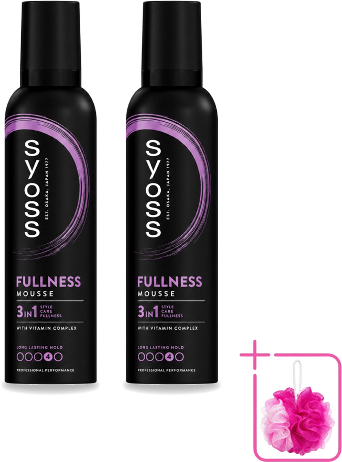 2 x Syoss - Fullness - Haarmousse - Lichtgewicht Volume - 250 ml - Bulkverpakking - Haarvolume - Haarmousse