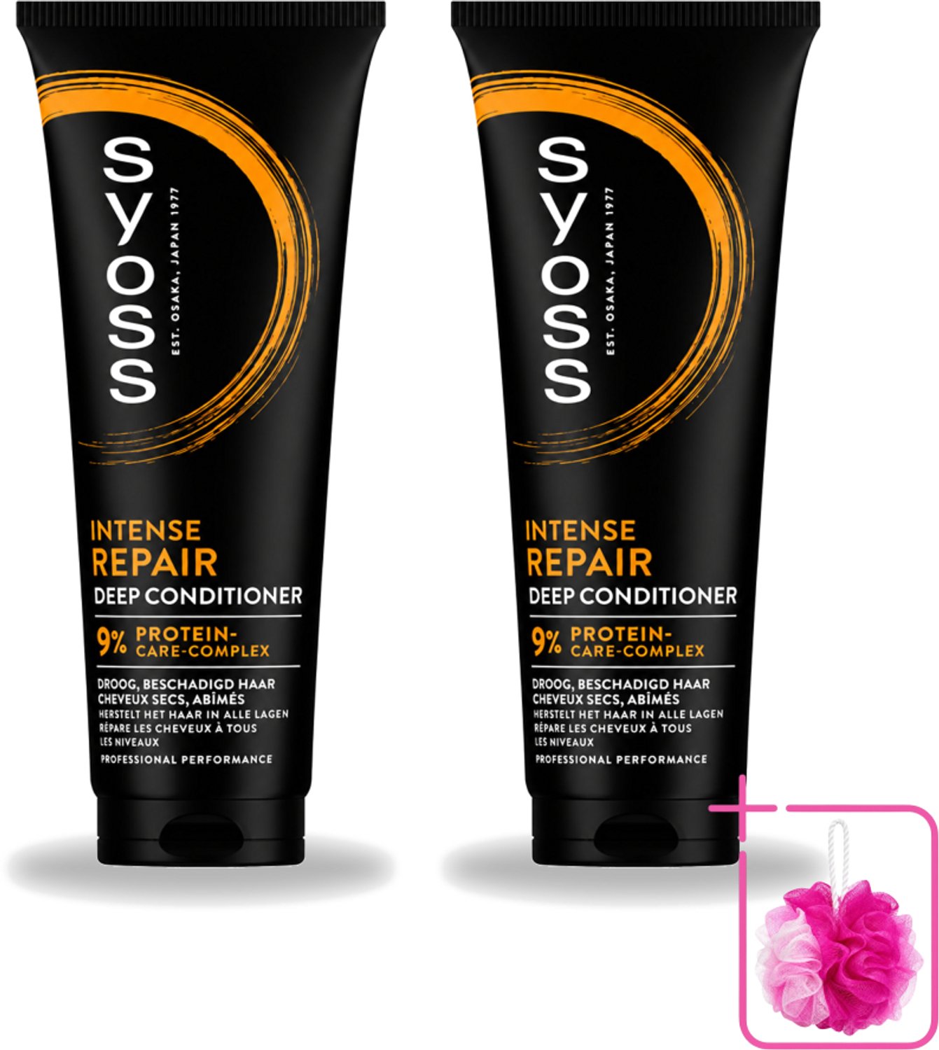 2 x Syoss - Intense Repair - Deep Conditioner - Herstelt & Versterkt - 250 ml - Bulkverpakking - Herstel haar - Douchemop - Droog haar