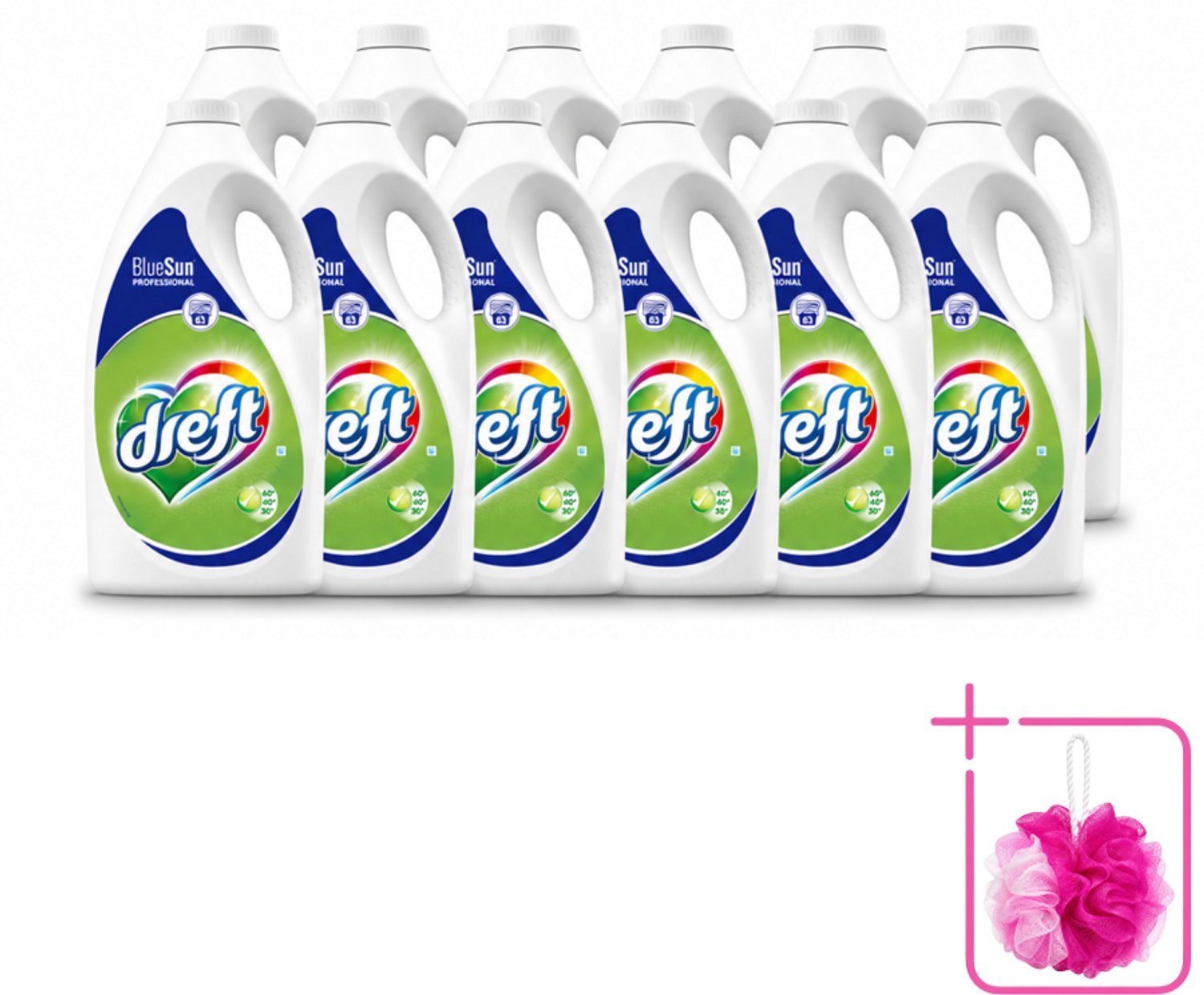 12 x Dreft - Vloeibaar Wasmiddel - Professional - Voor dagelijks gebruik - 83 Wasbeurten - Bulkverpakking - Wasmiddel - Douchemop - Vlekverwijdering