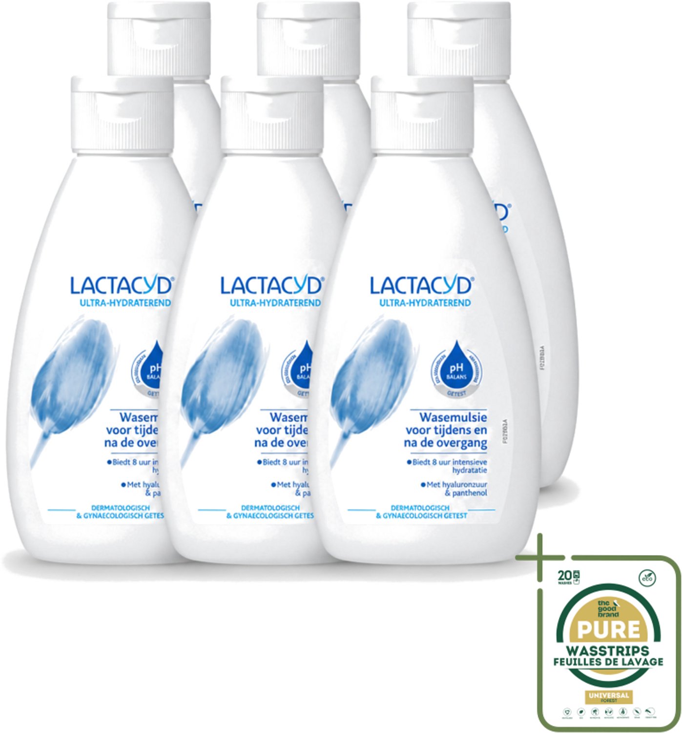 6 x Lactacyd – Ultra Hydraterend – Voor tijdens en na de overgang – 200 ml - Intieme Verzorging - Overgang - Hydratatie - Droogheid - Jeuk