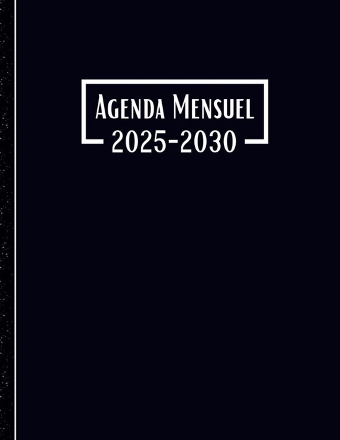 Agenda maandelijks 2025-2030 - zwart - 72 maanden - overzichtelijke planning - ShopVlot