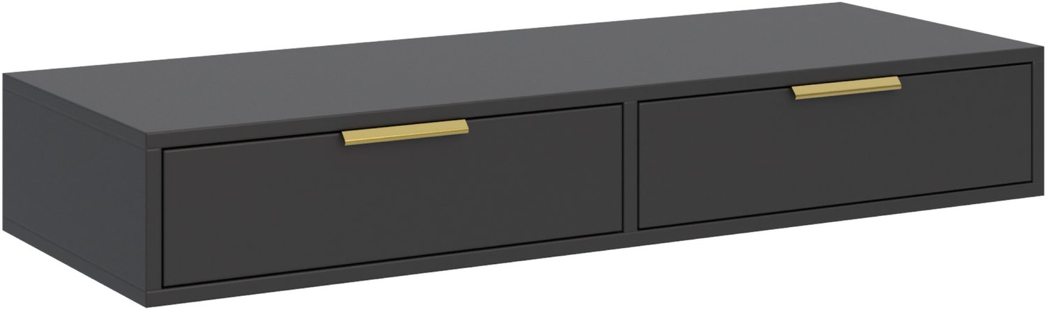 Selsey VENA – Kaptafel met lades, zwart, 110 cm