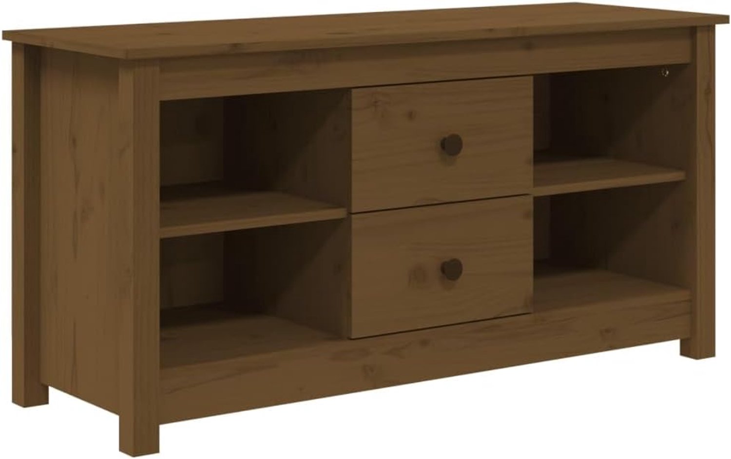 TV-kast honingbruin 103x36,5x52 cm massief grenen tv-commode tv-standaard tv-kast voor lounge, kantoor, woonkamer