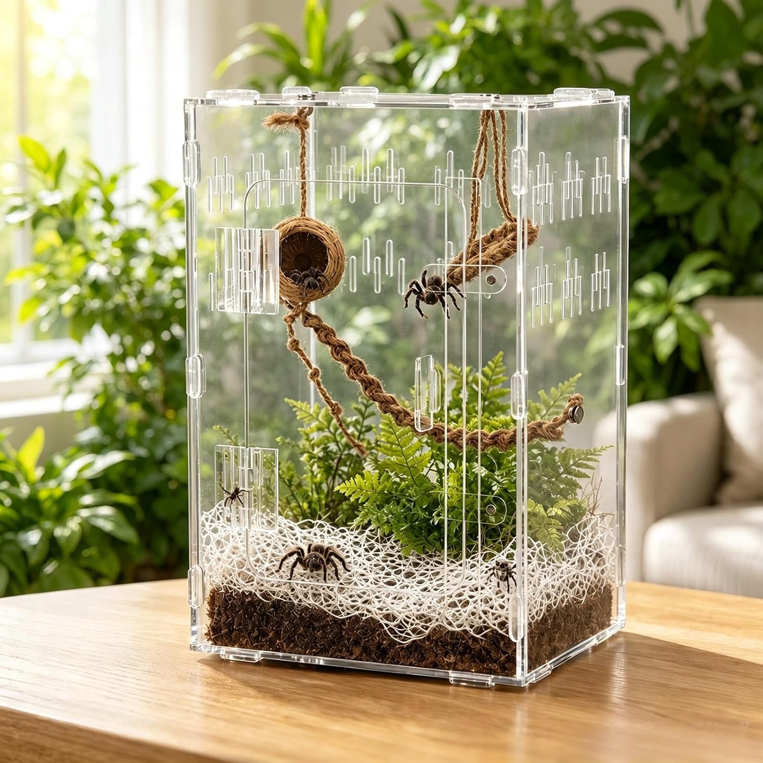 Voederbox koffer met 15 stuks magnetische spinnen accessoireset