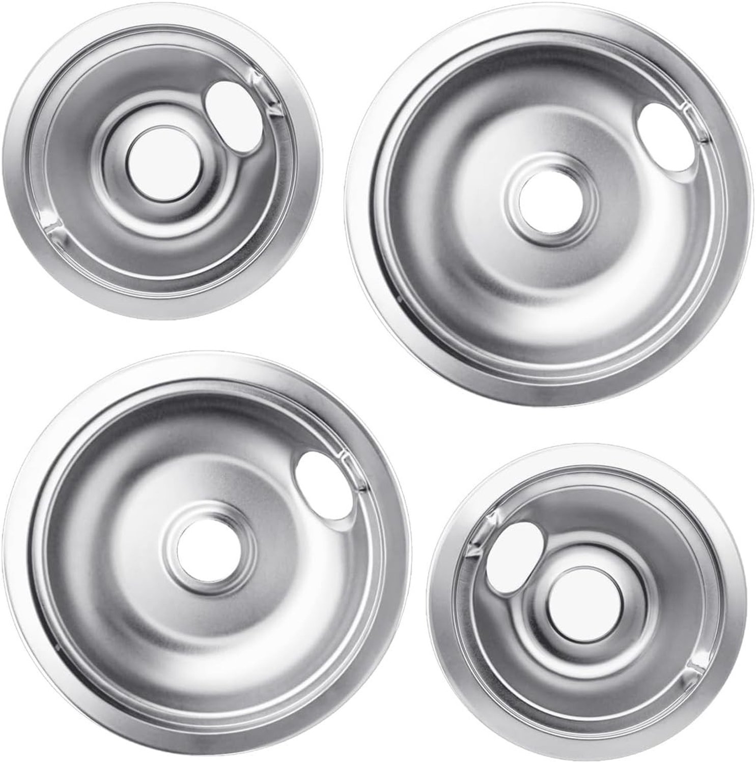 Set van 4 stuks drip trays voor elektrische kookplaten, ideaal voor vetopvang en keukenaccessoires