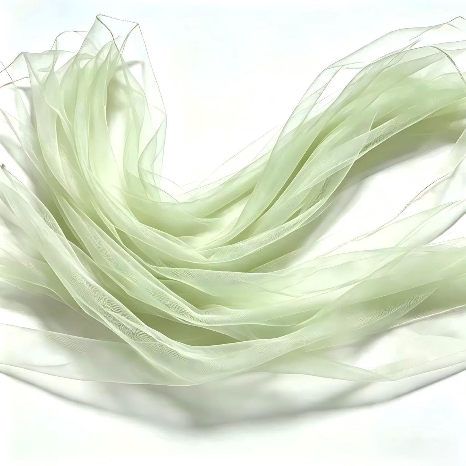 Tule stof 1,6 x 8 m tule groen