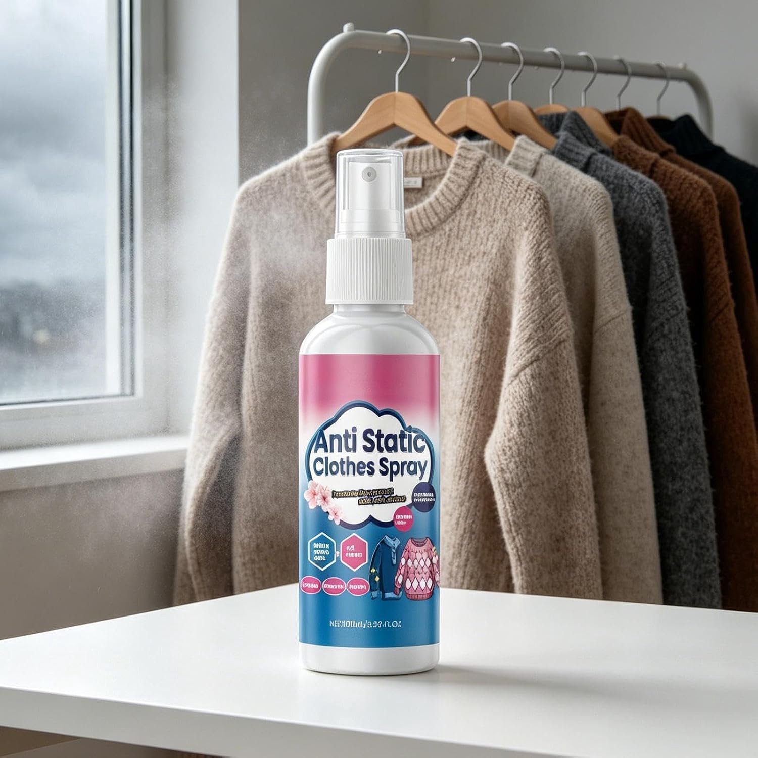 Antistatische Spray Voor Kleding 100ml Universele Instant Textielgladmaker