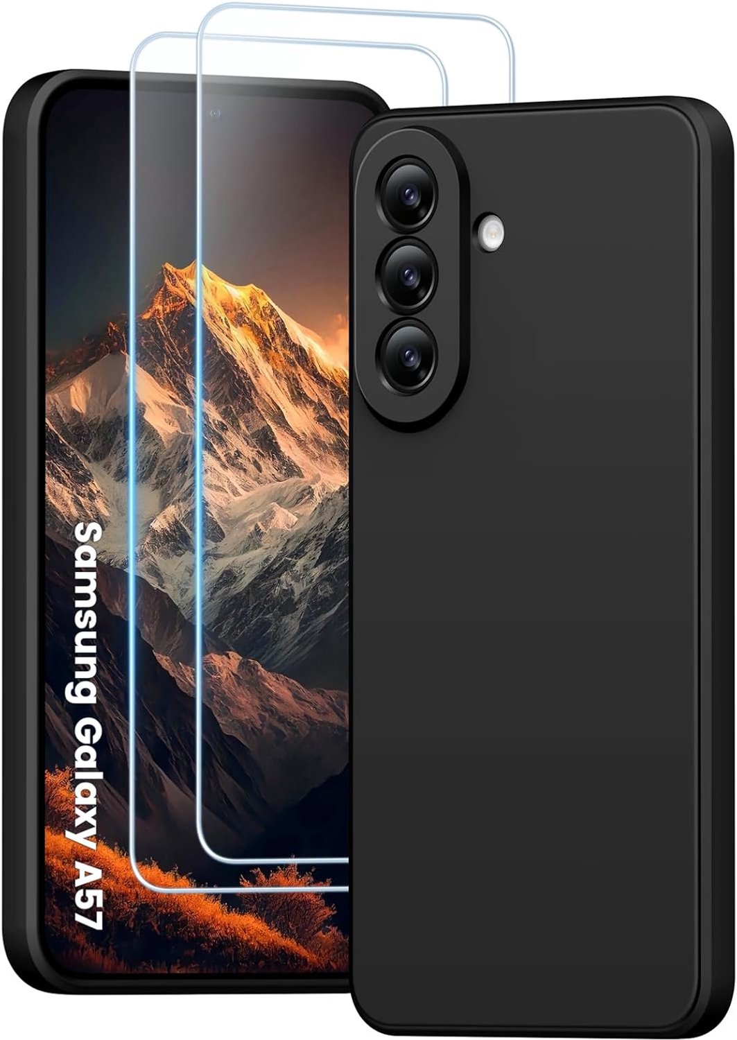 Hoesje voor Samsung Galaxy A57 met 2 stuks 9H pantserglas