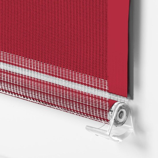 Sonello Duo Rolgordijn Zonder Boren 55x150cm Klemmfix Rood voor Ramen — afbeelding 3