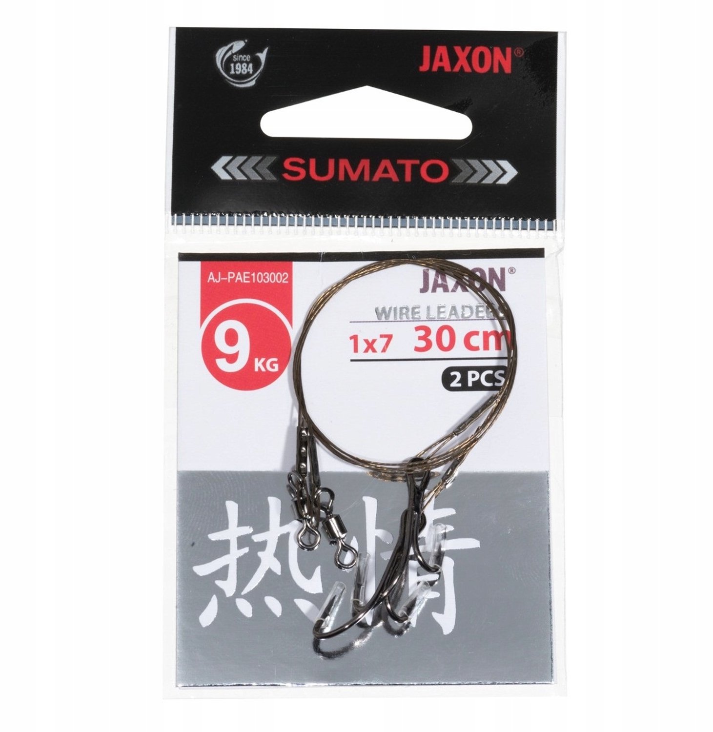 Jaxon Sumato Staal Onderlijn 30cm 9kg 2stuks - Witvis