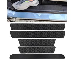 5 stuks dorpelbeschermers voor Peugeot 208 308 2008 SW 5008 GT Line Rifter 2016-2022, beschermfolie van koolstofvezel voor dorpel stootplaat sticker welkomststicker pedaal