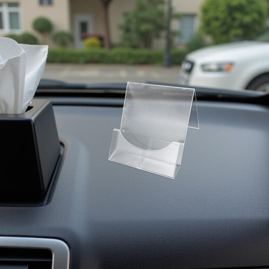 2 Stuks Transparante Plastic Luidsprekerhouder voor Auto Audio Stabiele Lichte Speaker Display Standaards Draagbare Steun voor Bureau Autogeluid Accessoires — afbeelding 2
