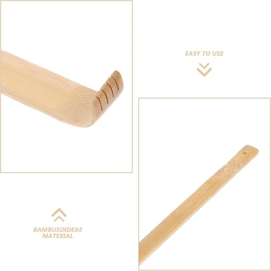 2 Stuks Duurzame Bamboe Back Scratcher met Lange Handgreep Handmatig Krabben voor Rug Lichaam Comfortabele Zelfmassage voor Volwassenen Ouderen voor Thuis Onderweg — afbeelding 5