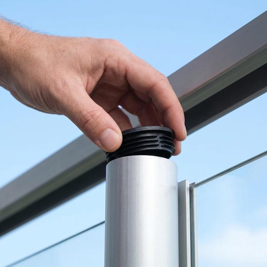 10 Stuks Zwarte Ribbelige Plastic Buis Pluggen Rond Meubel Poot Eindkappen Geluidsreductie Stoelbuis Beschermers voor Meubelpoten Buisafwerking — afbeelding 4