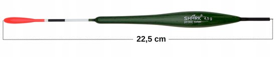 Shark Balsa Dobber 4.5g - 22.5cm, Groen Transparant — afbeelding 4