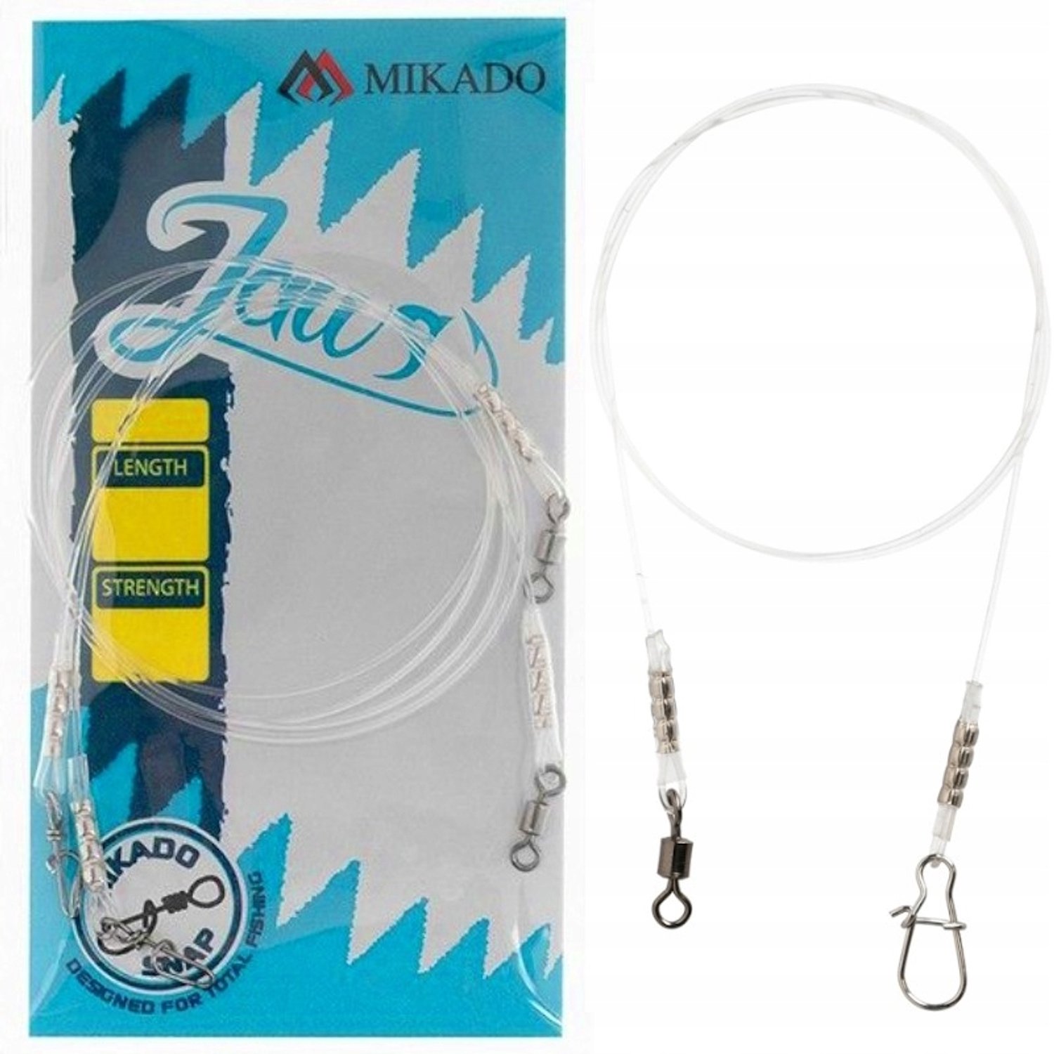 Mikado Jaws Fluorocarbon Onderlijn 50cm 42kg 2 stuks