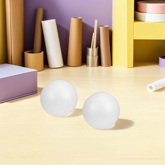 12 Stuks Handgemaakte schuimballen ambachtelijke schuimballen Schuimvaartuigen kunst- en handwerkbenodigdheden schuim bol White — afbeelding 3