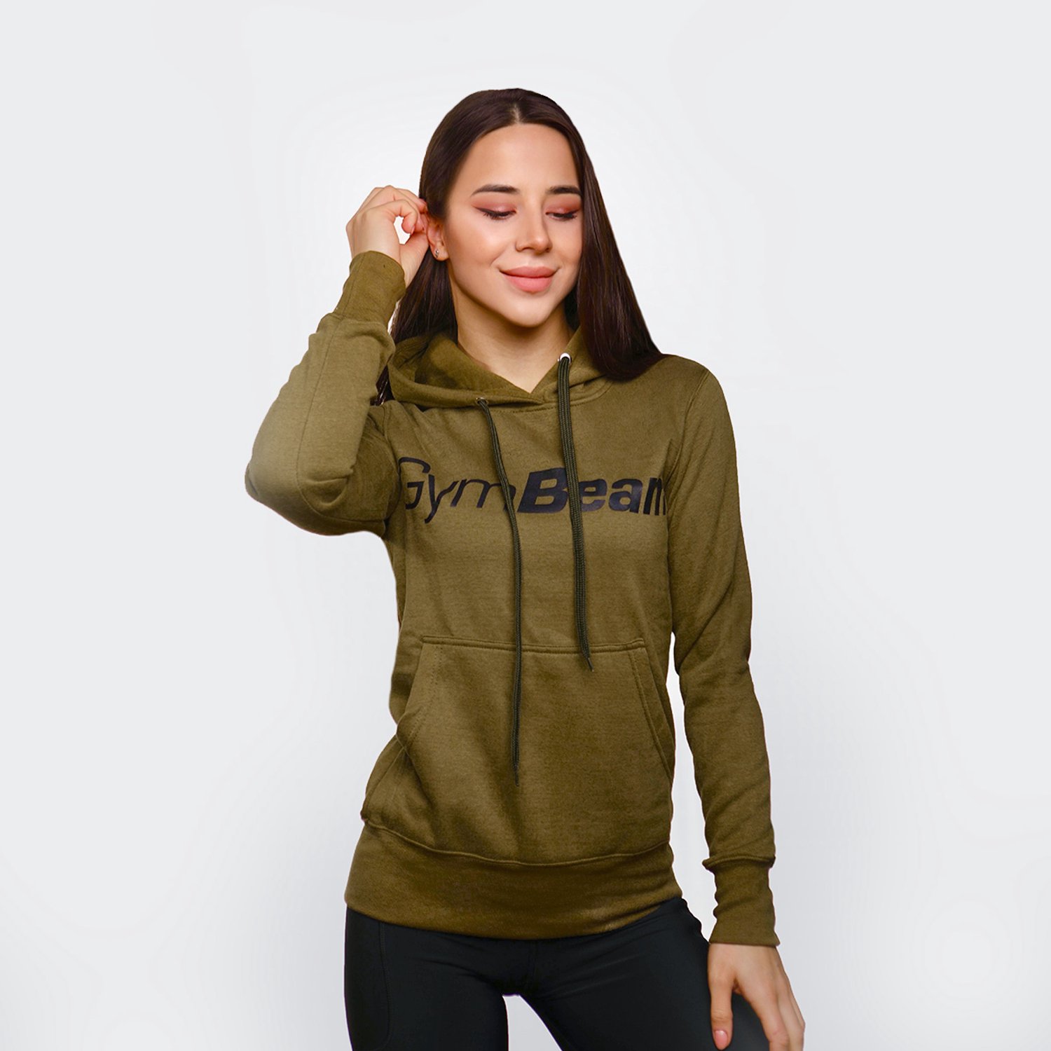 GymBeam Women's Athlete Hoodie Militair Groen XS