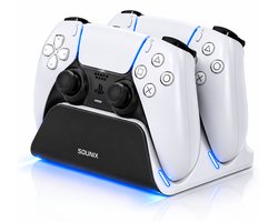 Sounix Oplaadstation geschikt voor PS5 / PS5 Slim / PS5 PRO / DualSense Controller - PS5 accessoires - Dual Oplader - Charging Dock - Zwart