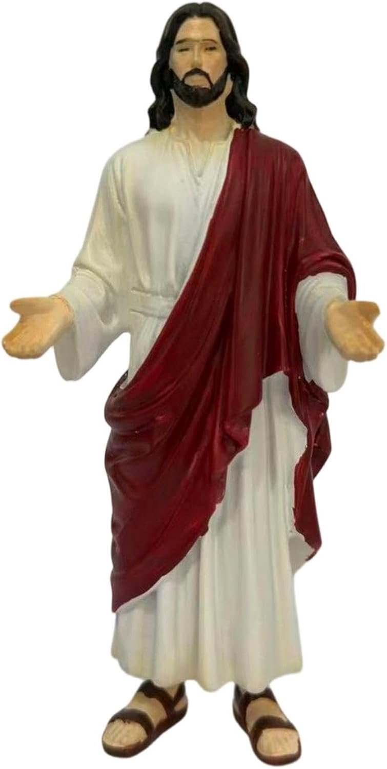 Jezus Tuinbeeld | Religieus met Open Armen Jurk Sculptuur - Jezus Christus Figuren | Religieuze Artistieke Focus Voor Thuis, Woonkamer, Slaapkamer, Schoorsteenrek