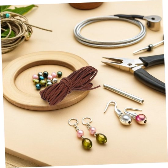 6 Stuks Brede Platte Nep Suède Koorden Per met Zwart Lichtbruin Kaki Geschikt voor Armband Ketting DIY Sieraden — afbeelding 2