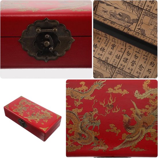Vintage Sieradendoos Formaat Decoratieve Bewaarbox voor Ringen Oorbellen Kettingen Antiek Stijl Organizer voor Vrouwen Handgemaakt Bewaardoosje met Klassiek Design — afbeelding 2