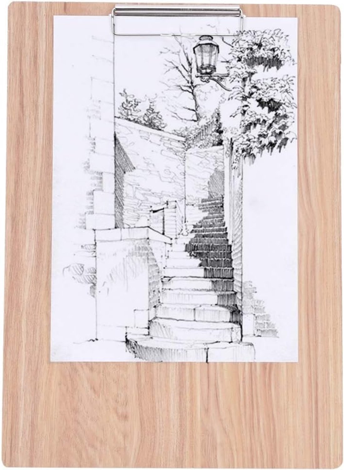 Houten Tekenbord met Metalen Clip, 8K Formaat, Schetsklembord voor Kunst, Student, Kantoor en Klaslokaal, 40x28,8 cm