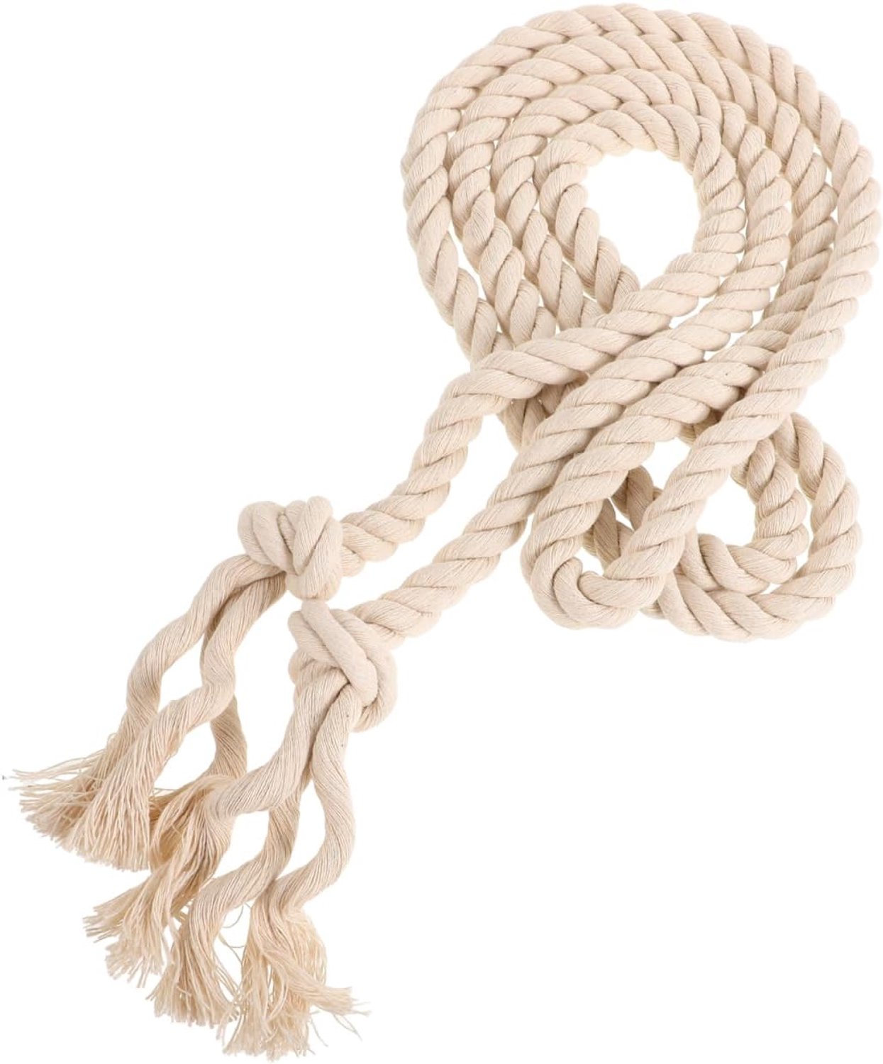 Mikikit Vintage beige touwriem voor dames, bohemian riem van katoen en linnen, uniek design, veelzijdig gebruik voor podiums en feesten, comfort