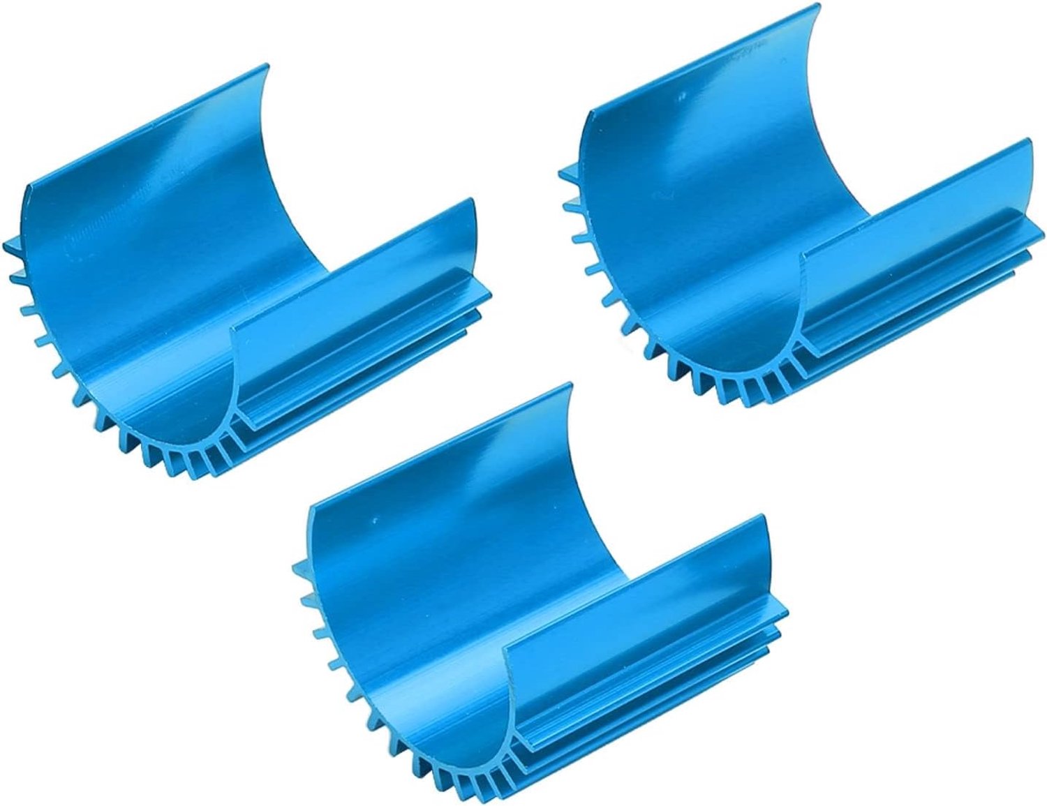 3 Stks 370 RC Motor Heatsink Koelvinnen voor WPL C14 RC Auto, Alu Koellichaam voor RC Auto Onderdelen - Blauw