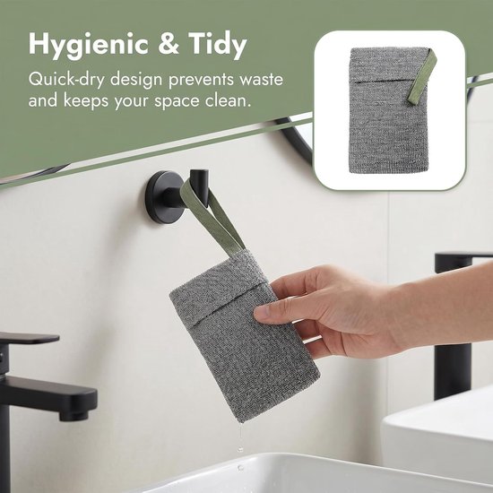 4 stuks zeepzakken voor zeepstangen met verschillende ruwheden, peelingzeepzakjes van nylon, schuimnet voor douche, huidreiniging, zeepbesparend, sneldrogend — afbeelding 3