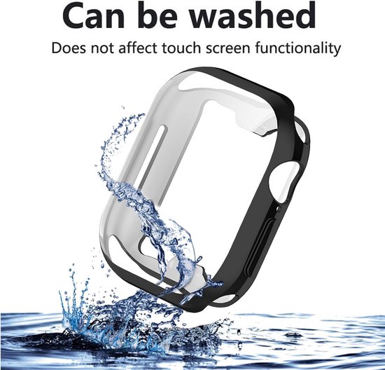 3 stuks beschermhoes voor Apple Watch S12 43 mm met gehard glas — afbeelding 4