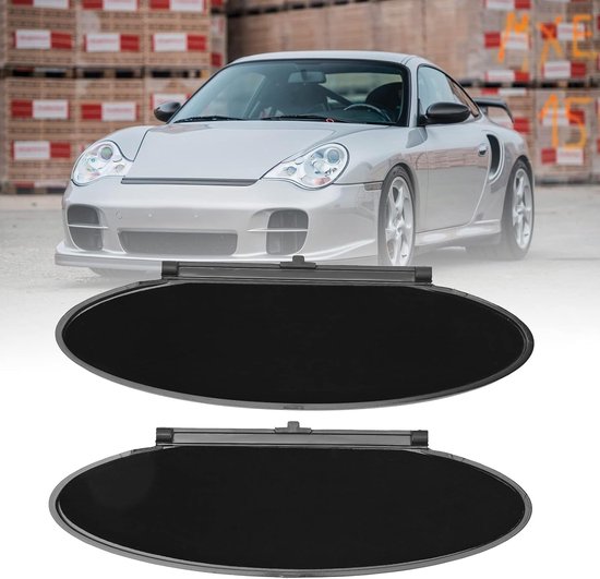 2 Stuks Zonneklep Spiegel Cover, 99670142102 ABS Zonneklep Make-up Spiegel Cover Vervanging Voor Boxster Cayman 986 987 — afbeelding 3