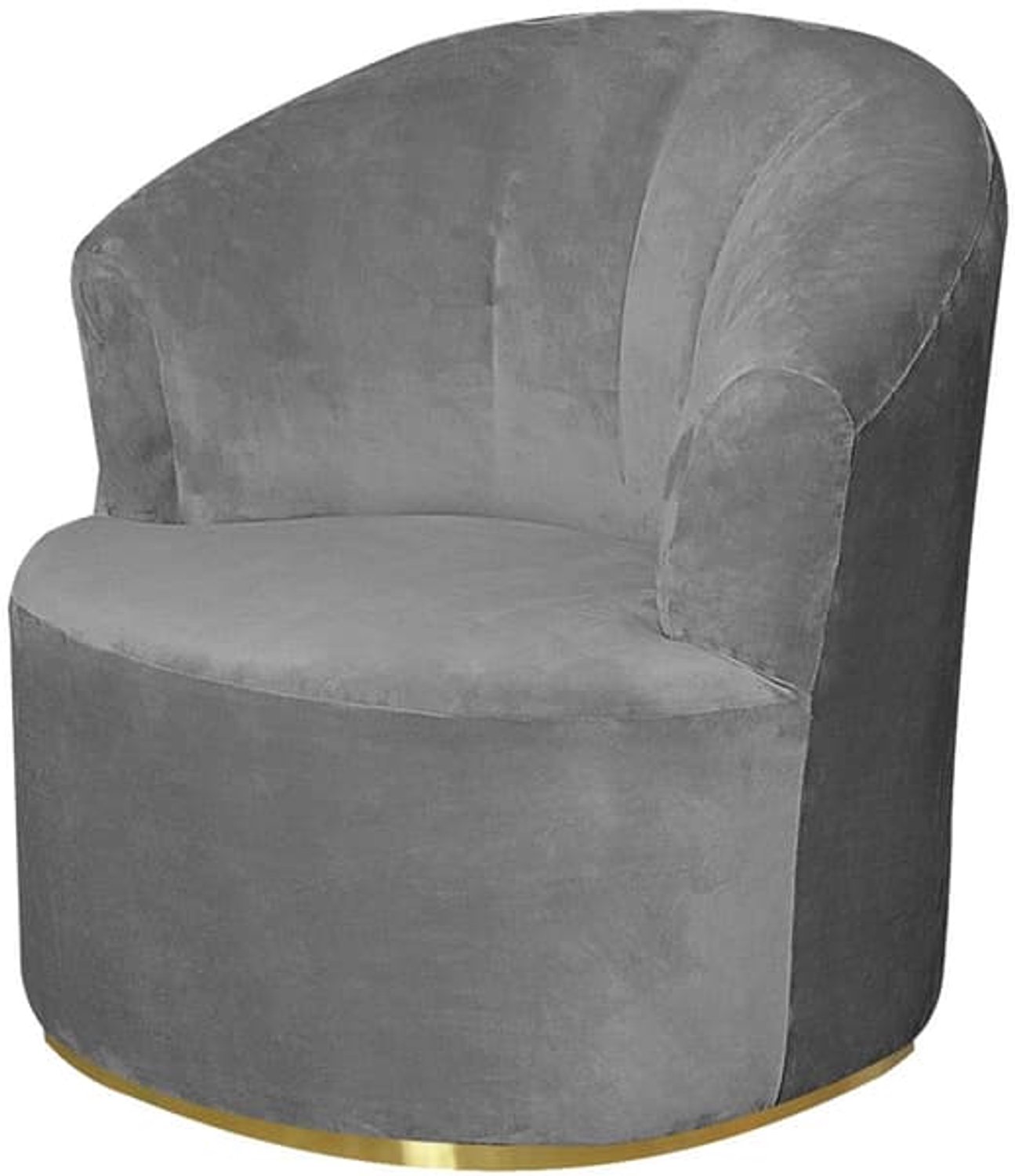 Fluwelen hoes voor draaibare fauteuil in middeleeuwse moderne stijl, ronde clubstoel, effen kleur, decoratief, woonkamer, keuken, eenvoudige bank, grijs