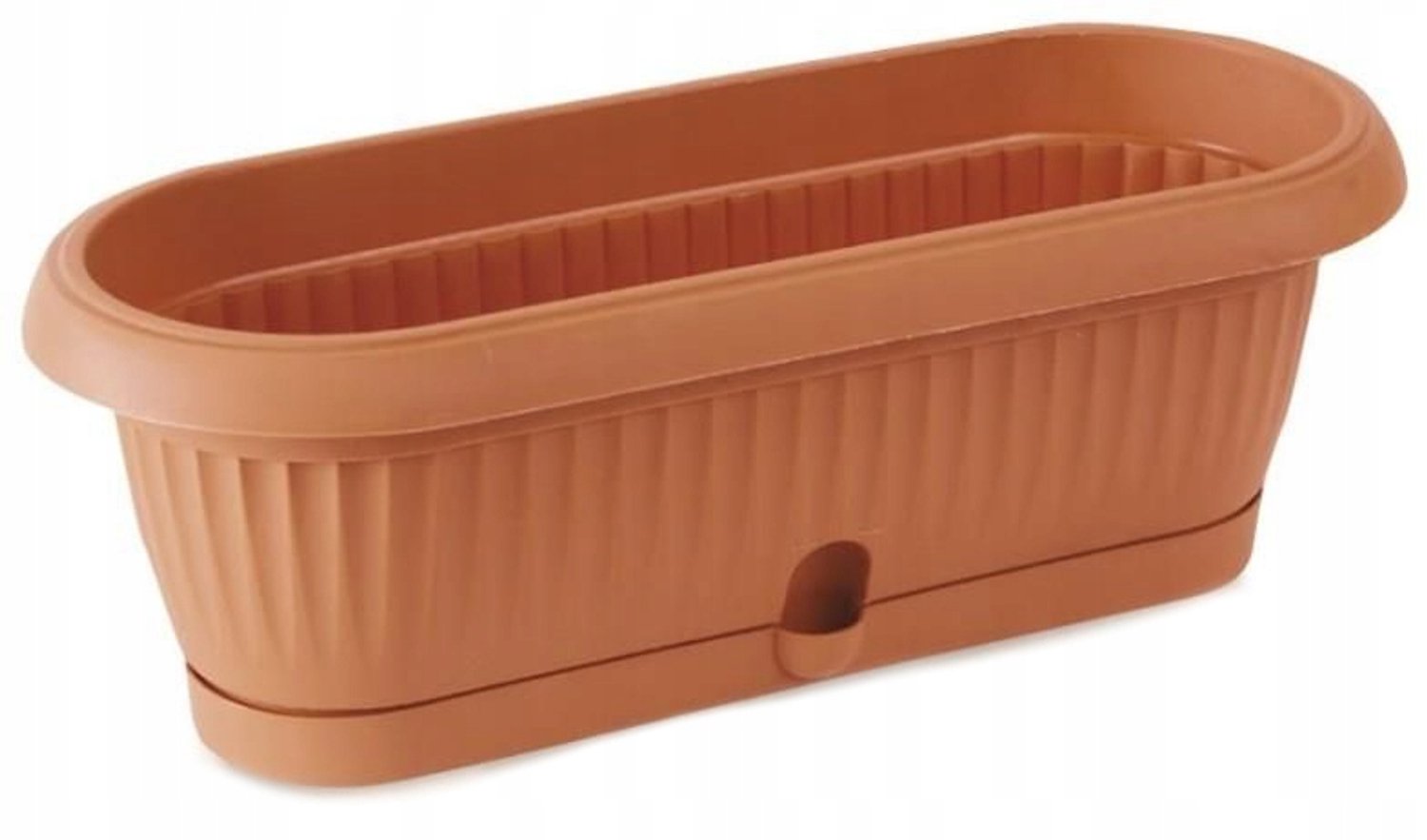 Kaktuspot met schotel - 31.6x13.2x11cm - Terracotta