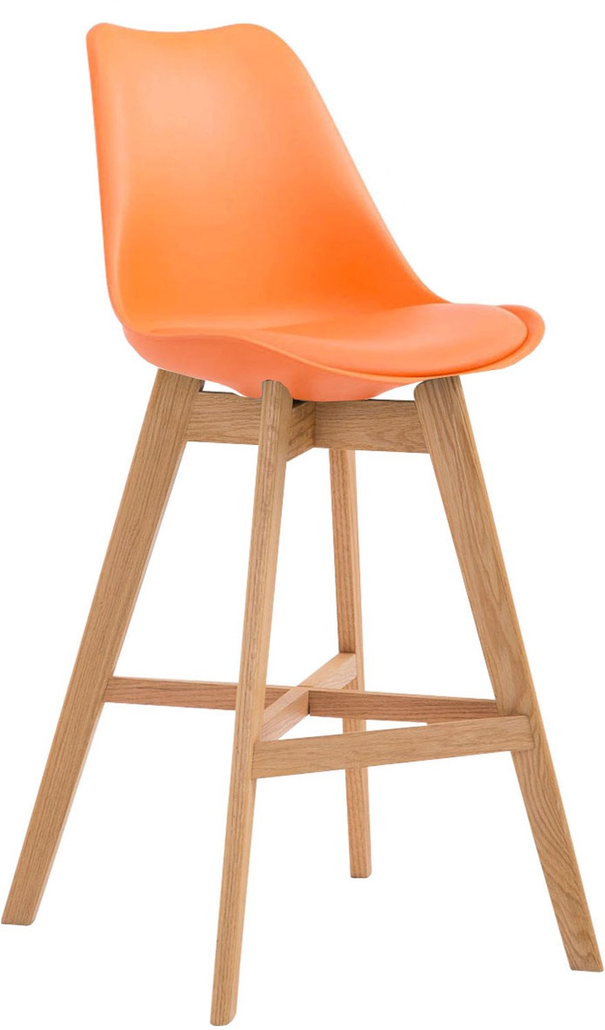 Barkruk - Zithoogte 76 cm - Kunststof - Oranje