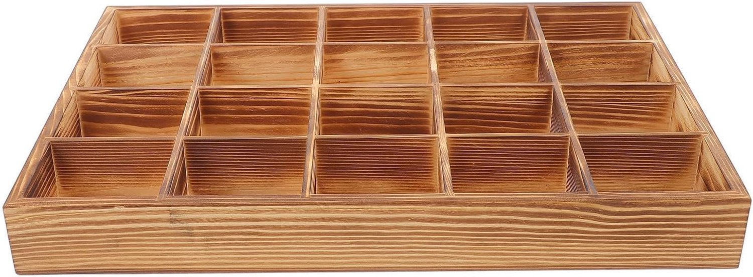 Houten Organizer Box met Compartimenten voor Ondergoed Sokken Multifunctionele Opbergdoos voor Sleutels Accessoires Ruimtebesparend Overzichtelijk voor Badkamer Slaapkamer