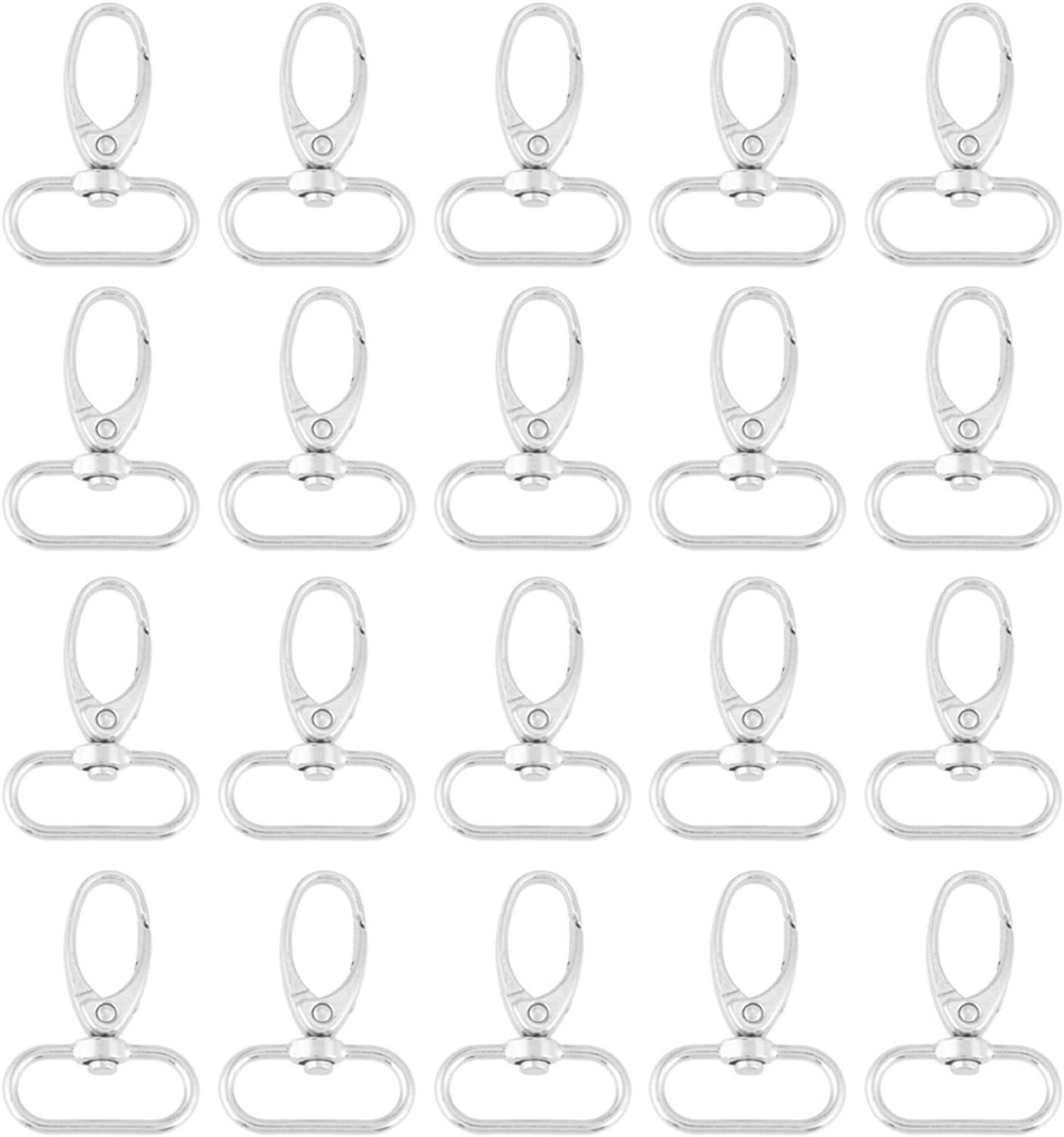 Swivel Trigger Clips 20 stuks zinklegering kreeftenklauw karabijnhaken (25 mm)
