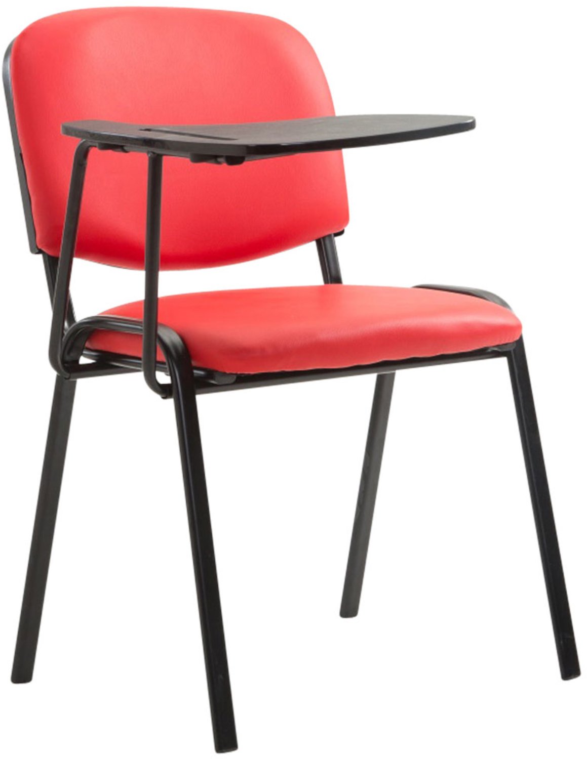 Bureaustoel - Set van 4 - Kunstleer - Rood