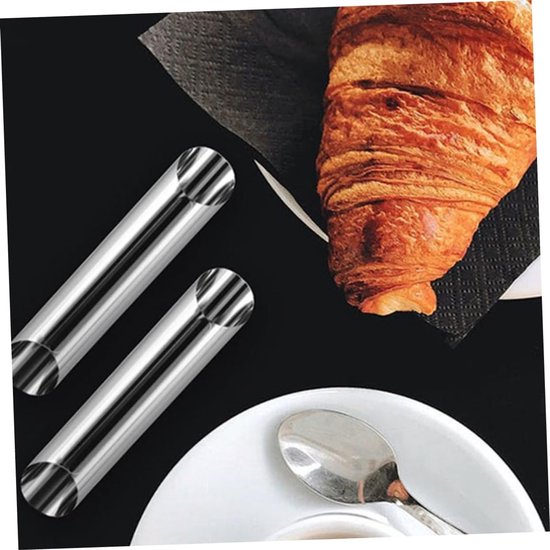 6stuks Rvs Croissant Mallen Set Duurzame Cannoli Tubes Voor Bakken Van Gebak Roomhoorn Voor Thuisbakkers Professionele Koks Eenvoudig Gebruik Elegant Ontwerp — afbeelding 4
